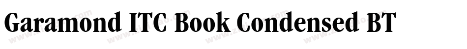 Garamond ITC Book Condensed BT字体转换